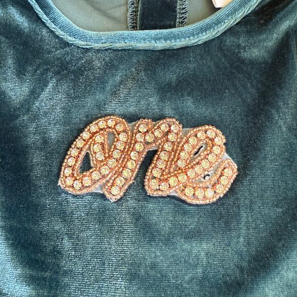 Lily & Max 1st Birthday Baby Girl Green Ruffle Bubble Romper 12-24m - Picture 5 of 12